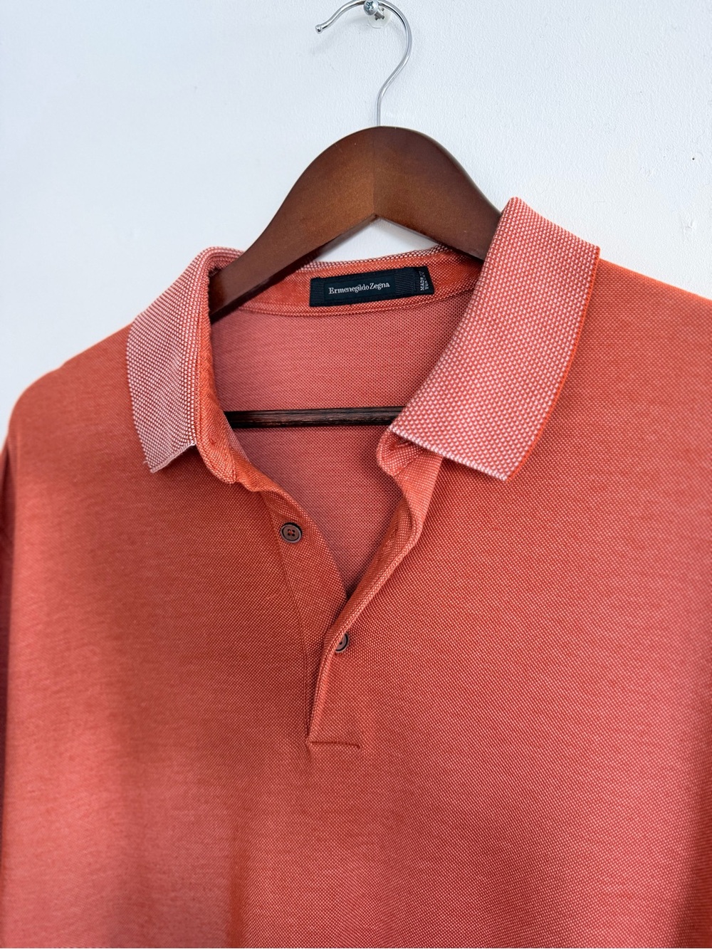 Ermenegildo Zegna Men's Terracotta Polo